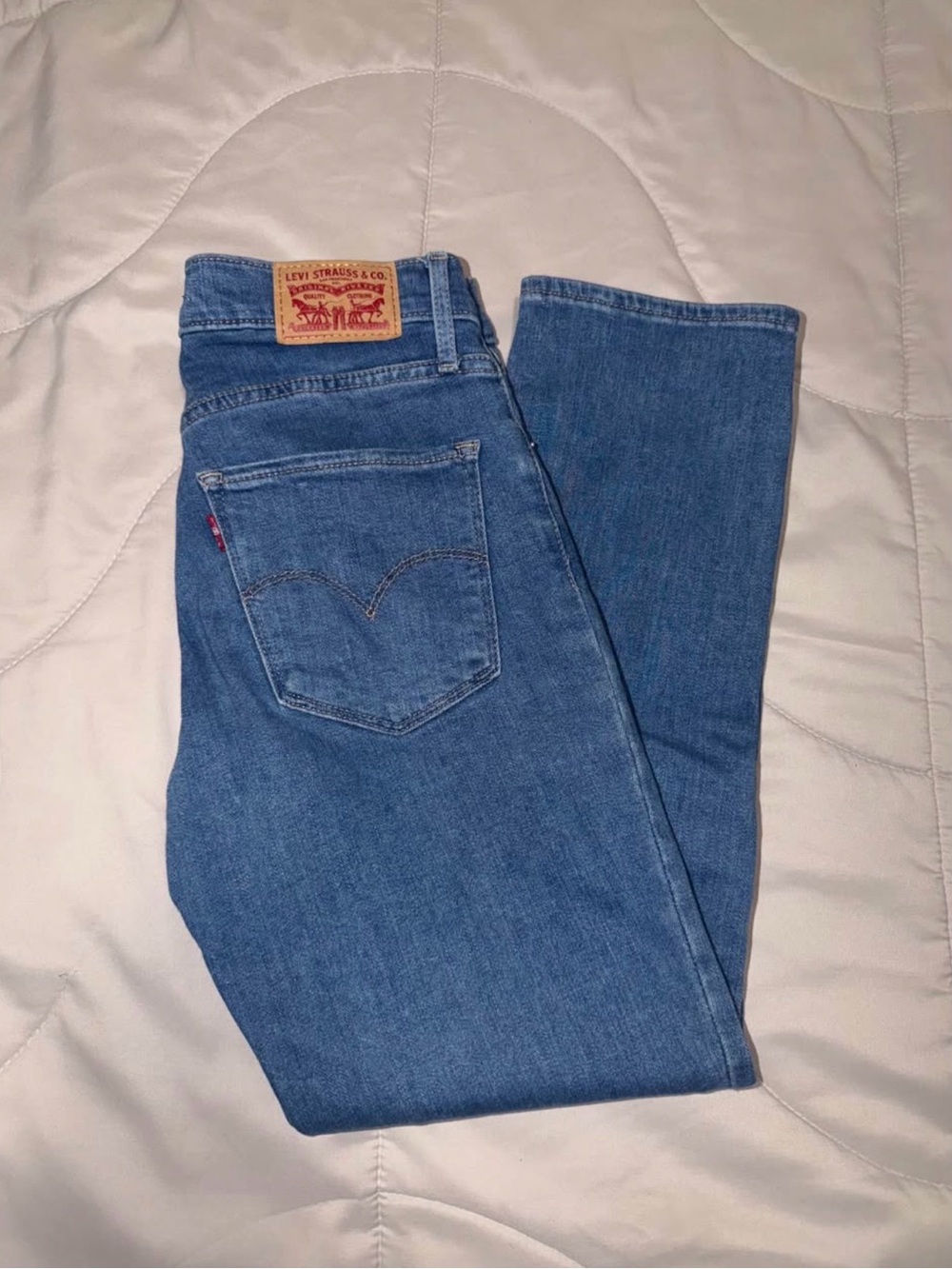 Levi's Straight Fit Blue Denim Jeans